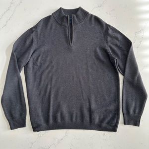Faconnable Men’s Quarter Zip Sweater, Size XL